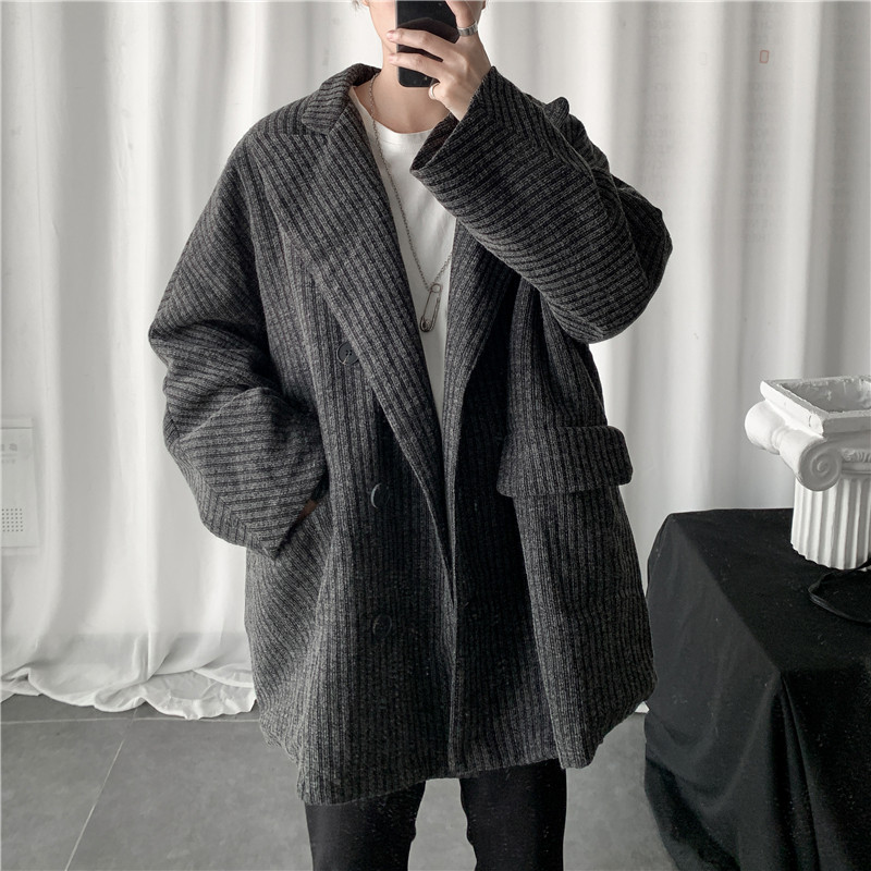 高级感毛呢大衣中长款秋冬季潮牌轻熟风男装风衣呢子外套oversize,男装毛呢大衣,星座1016