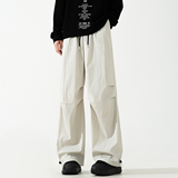 1016-K042-P48美式褶皱冲锋裤男宽松直筒休闲速干伞兵工装裤，男装休闲裤，星座1016