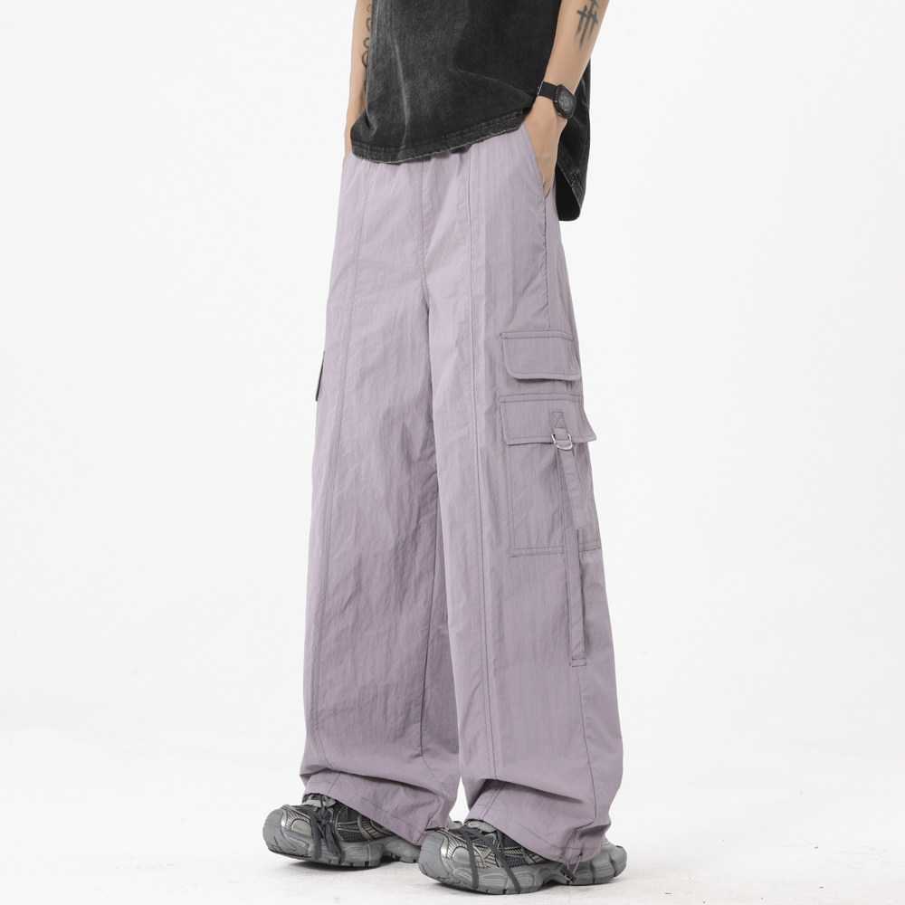 1016-K323-P48现货夏季宽松工装阔腿裤男女简约户外薄款速干裤子,男装工装外套,星座1016