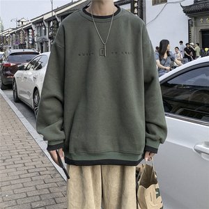 1016-BT76-P65 美式高街刺绣加绒加厚卫衣男潮ins潮牌上衣图片