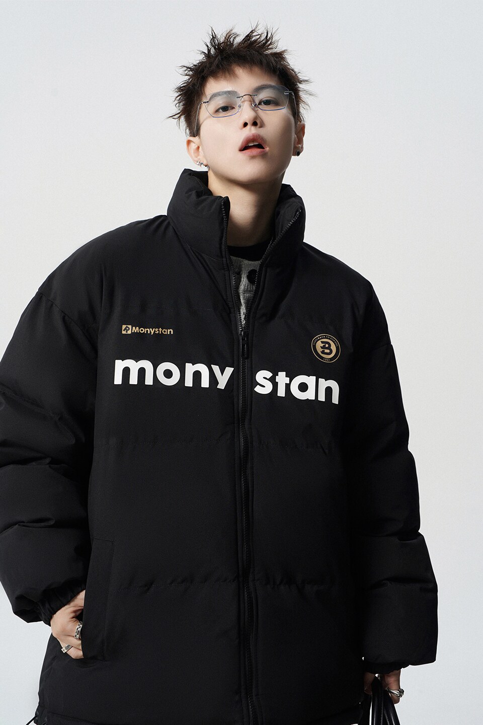 1016-MY01-P75美式潮牌棉服男冬复古加厚运动面包服棉衣外套,男装棉衣,星座1016