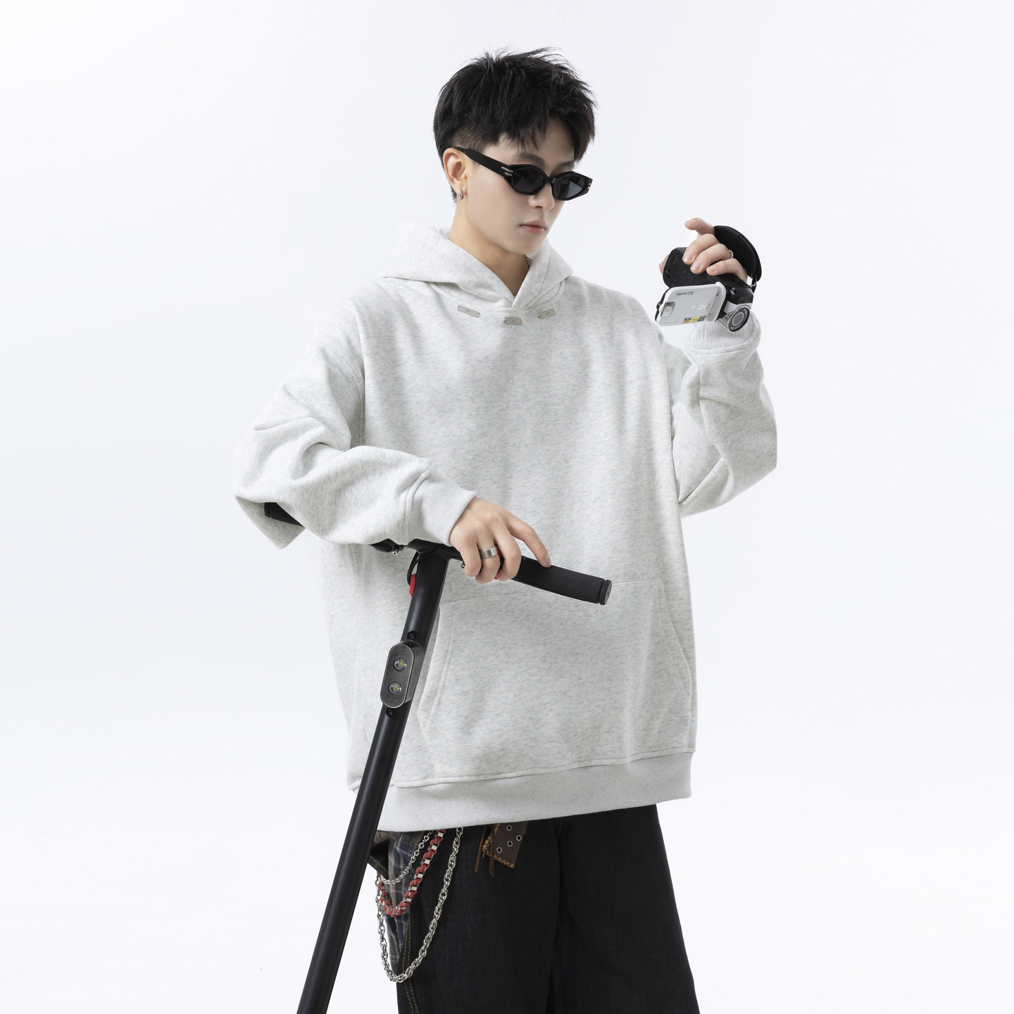 1016-WY08-P55美式高街复古简约设计重磅休闲连帽卫衣,男装卫衣,星座1016