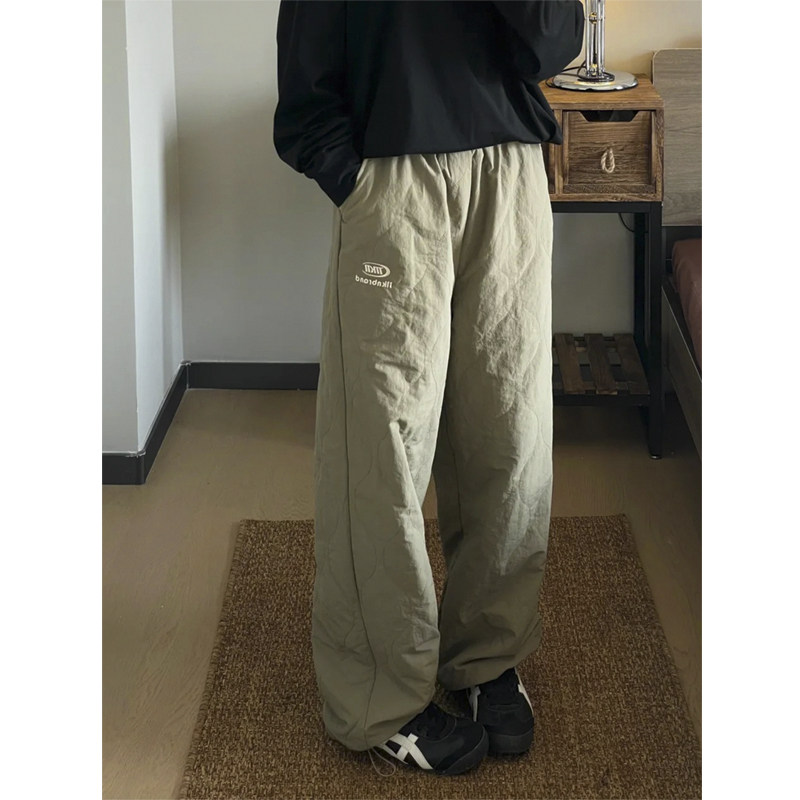 1016-MK01-P68美式复古宽松直筒加厚棉裤御寒休闲裤滑雪裤登上裤，男装棉裤，星座1016