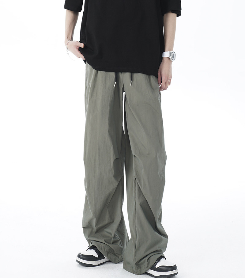 1016-K320-P48美式阔腿伞兵工装裤男夏季薄款休闲冲锋纸袋裤,男装工装外套,星座1016