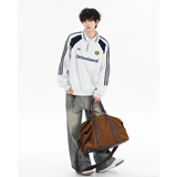 1016-WY123-P78美式潮牌字母印花套头立领卫衣宽松情侣运动外套，女装短外套，星座1016