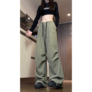 1016-K320-P48 美式阔腿伞兵工装裤男潮牌休闲冲锋纸袋裤图片