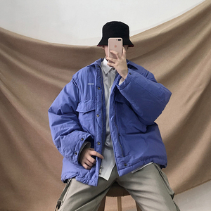 1016-M218-P88冬季保暖棉袄男生外套宽松加厚工装刺绣棉服,春季穿搭裤子上衣图片