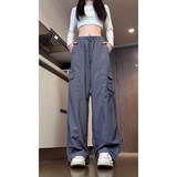 1016-K323-P48美式工装裤降落伞冲锋裤抽绳宽松阔腿束脚休闲裤，男装工装外套，星座1016