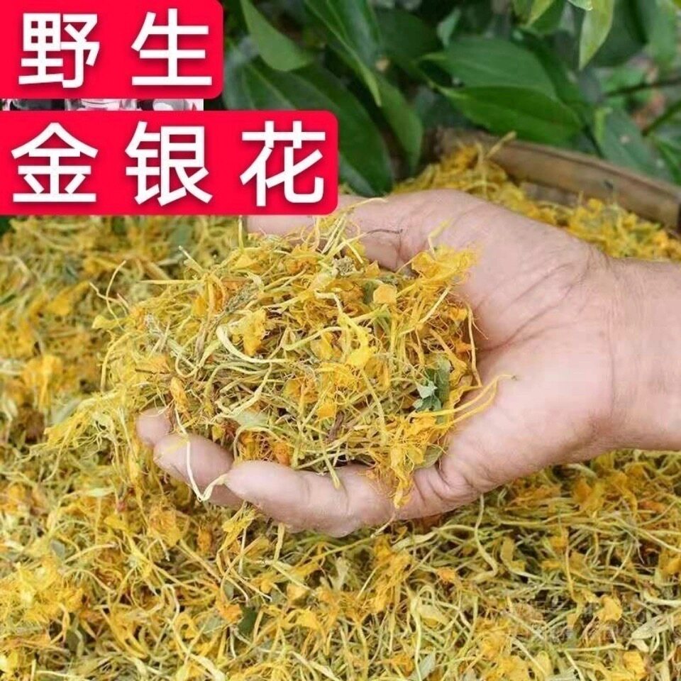 野生金银花无硫天然中药材农家新货山银花干洗澡婴儿金银花茶散装