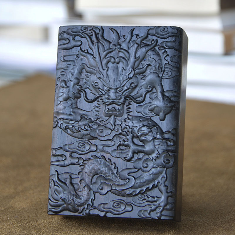 整木掏空乌木标准烟20支装便携超薄烟盒精雕图案可定制