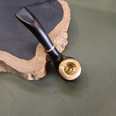 手工烟袋锅子红木乌木老式 烟斗 弯杆细烟粗烟通用便携烟具老人男士