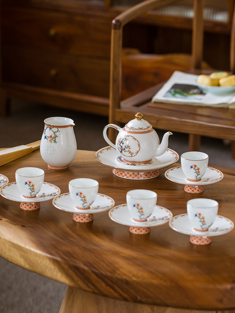 玉巴精美景德镇陶瓷茶具2024新款高端白瓷茶杯茶壶全套礼品