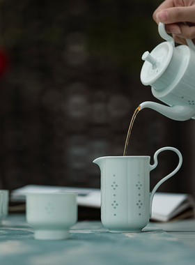 玉柏官方陶瓷景德镇茶具套装家用高端奢华中式泡茶壶专用高档礼盒