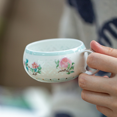 景德镇玉柏玲珑女士精致便携式茶具旅行套装一人泡茶壶茶杯送礼盒