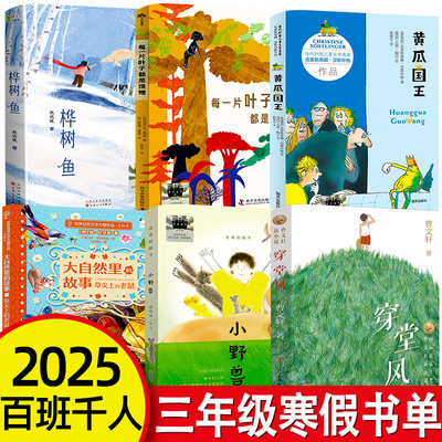 桦树鱼 每一片叶子都是馈赠 小野兽 穿堂风 黄瓜国王 大自然里的故事.草尖上的老鼠全套6册正版 三年级百班千人寒假阅读打卡书单