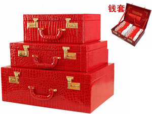 新娘红色结婚用箱子箱彩礼钱盒子