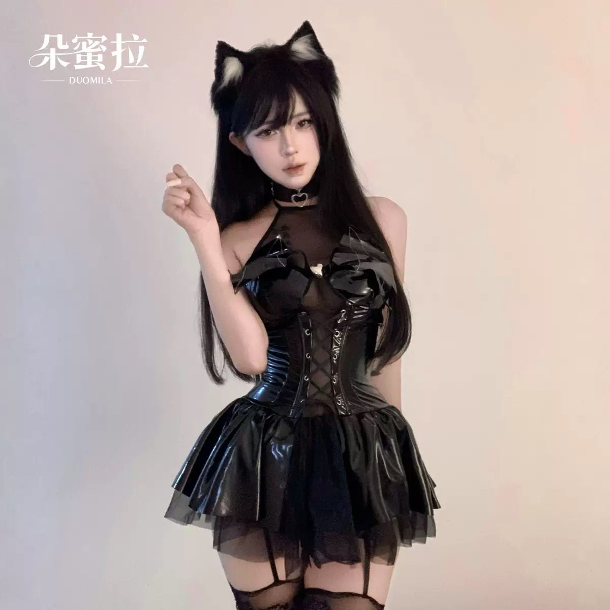 新款性感小恶魔万圣节cos制服套装轻熟御姐纯欲战袍透视短裙女qq