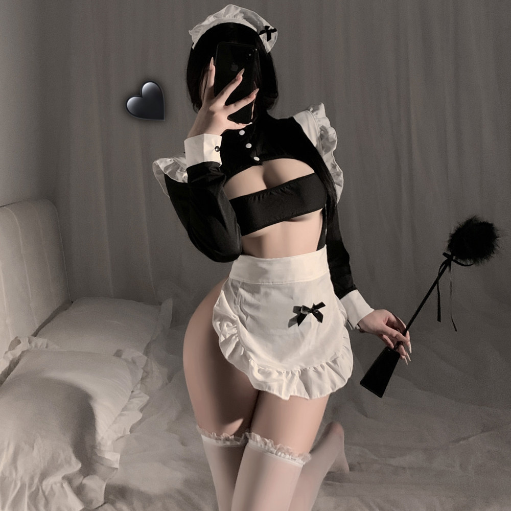 女仆cos服性感内衣情感清纯可爱萌系连衣裙纯欲套装黑丝女佣制服