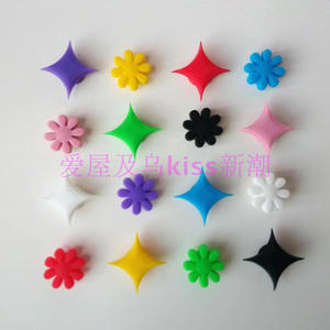 厂家直销外贸新款雪花酒杯标记硅胶星光酒杯吸盘贴硅胶杯子识别器