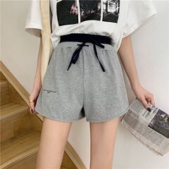 Real sports shorts women's fake two loose wide leg running fitness yoga pants