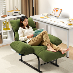 躺椅坐睡两用家用懒人沙发办公电脑午休椅学生宿舍折叠单人靠背椅