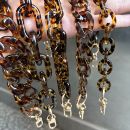 高级感玳瑁豹纹亚克力包带包包挂件包链粗链条单肩拍立得挂绳