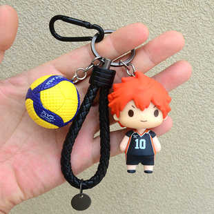 排球少年钥匙扣Q版日向翔阳及川彻公仔手办可爱书包挂件动漫周边