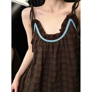 春季 纹少女睡衣女款 新款 长袖 沐染家 甜美慵懒家居服套装 复古风格