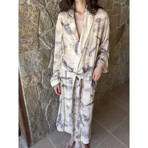 新中式国风复古花卉睡袍女秋季款