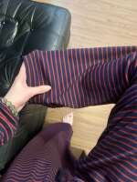 Muranjia Korean style simple and casual striped pajamas for women's autumn soft and comfortable long-sleeved and long-pants home wear set thumbnail 4