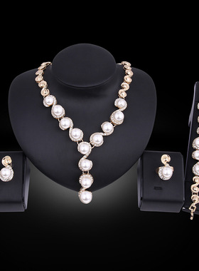 欧美跨境新娘宴会珍珠项链