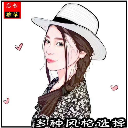 【写实磨砂】形象设计婚礼请柬转手绘漫画情侣定制画像插画约稿
