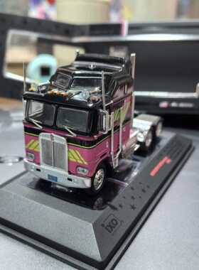 现货 IXO 1/64 1976肯沃斯K100 美式卡车头粉色拖头合金车模收藏