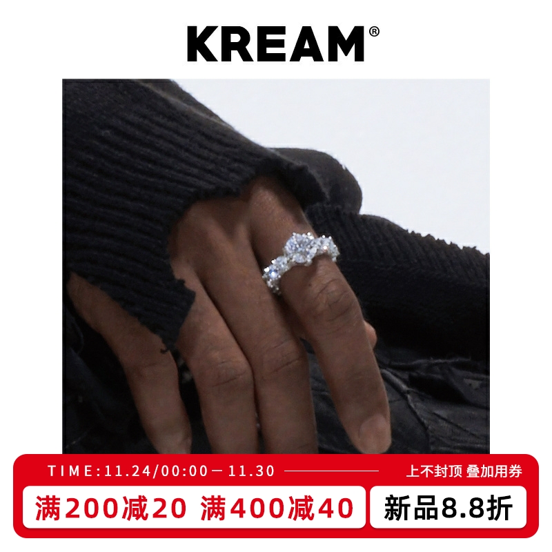 KREAM满钻戒指情侣原创设计