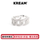 Ice Cuban ring镀白金纯银满钻古巴链条戒指男女 KREAM 明星同款
