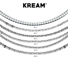 basic 百搭基础款 chain 钛钢项链男嘻哈素链古巴链欧美 KREAM