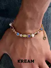 Kream Original Colorful Zircon Shell Bead Bracelet Unisex Hip-Hop Niche Design High-End Light Luxury Couple