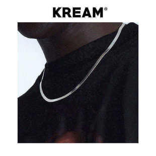 4mm扁蛇链男女同款 纯银 锁骨项链 snake 蛇骨链 KREAM chain S925