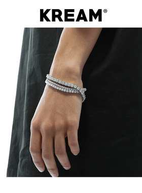 KREAM S925 纯银 3/4/5mm 满钻网球手链男嘻哈女 tennis chain