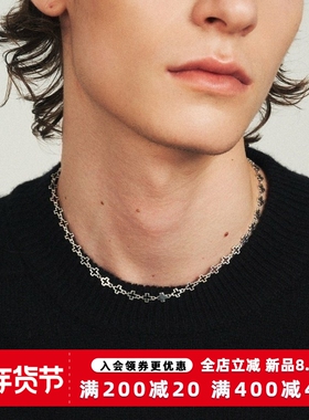 KREAM 925纯银十字项链男女同款欧美潮流锁骨链