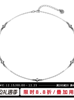 KREAM 925银 复古简约十字项链男锁骨链女经典百搭时尚choker
