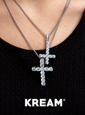KREAM 正倒逆满钻十字项链男嘻哈女欧美潮流吧百搭精致轻奢礼物