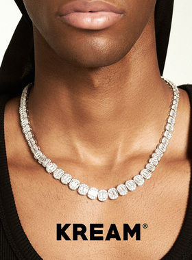 KREAM 满钻大小渐变项链男女同款欧美潮流 hiphop chain
