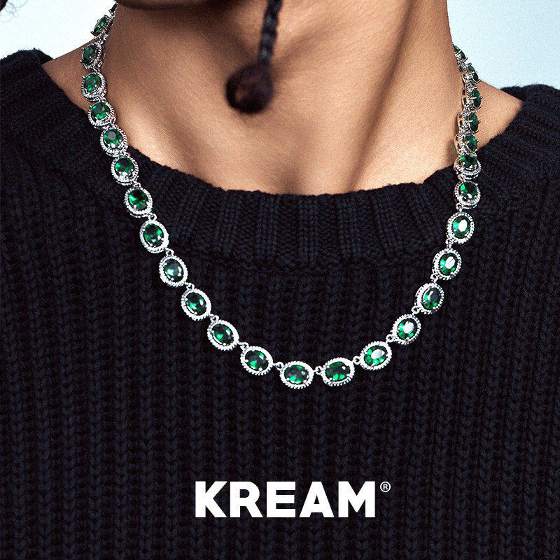 KREAM复古彩钻网球项链