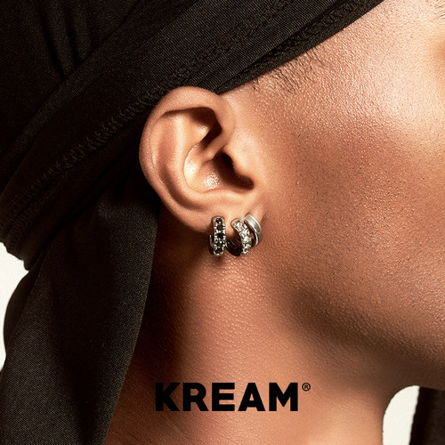 KREAM 无耳洞钛钢锆石耳夹男嘻哈女同款耳圈 earring 耳环