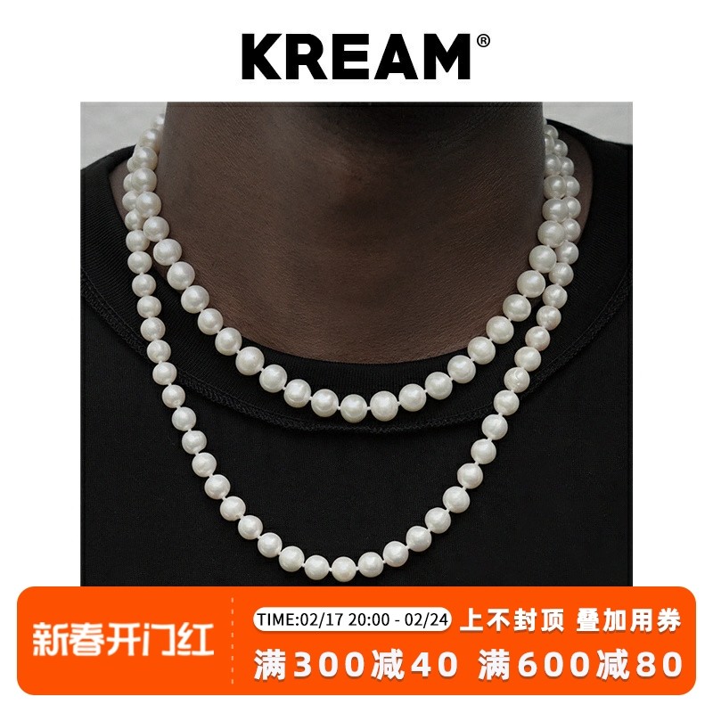 欧美流行ASAP ROCKY同复古天然珍珠项链男女嘻哈锁骨链情侣choker