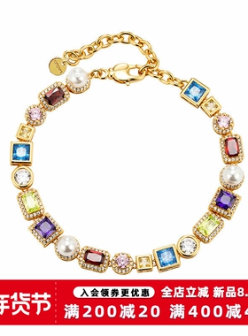 KREAM 原创 彩色锆石贝珠手链男女同款嘻哈小众设计高级轻奢情侣