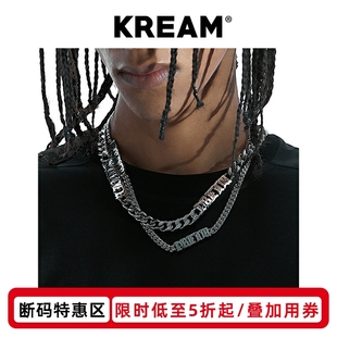 潮WOO专属 SLOGAN KREAM 哥特字体 古巴项链男嘻哈女同款 原创