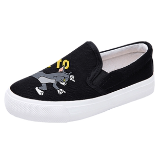 儿童帆布鞋男童一脚蹬休闲鞋2026夏季新款女童软底布鞋中大童鞋子