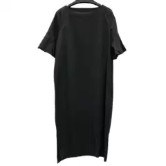 Shengdi Cut Label Women's Summer Black Elegant Lace Sleeves Slit H-Shaped Dress